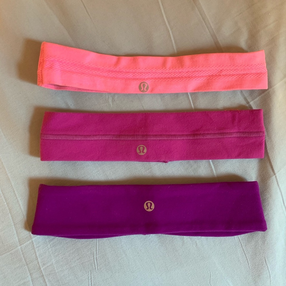 Pink/Purple Lululemon Headband Trio